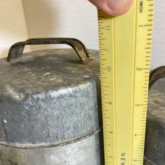 Vintage Vandor Imports Galvanized Metal Canister Set For Coffee Tea Sugar & Flou - Picture 10 of 15